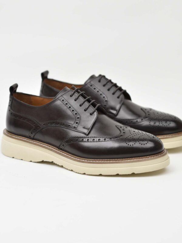 Wingtip Derby-Cream Sole Brown 266-03K
