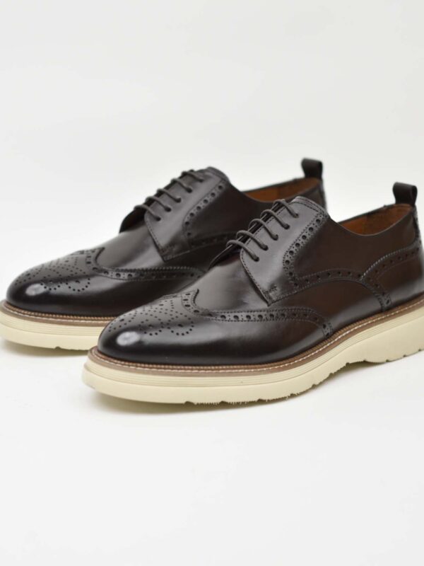 Wingtip Derby-Cream Sole Brown 266-03K