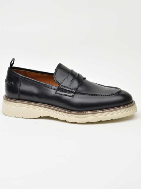 Penny Loafer-Cream Sole Black 266-07Z