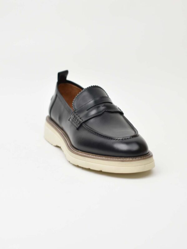 Penny Loafer-Cream Sole Black 266-07Z