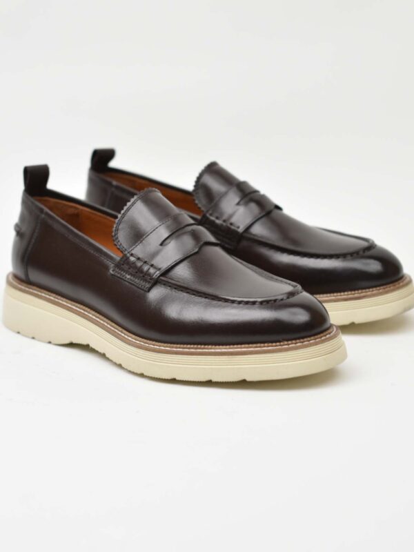 Penny Loafer-Cream Sole Brown 266-07K