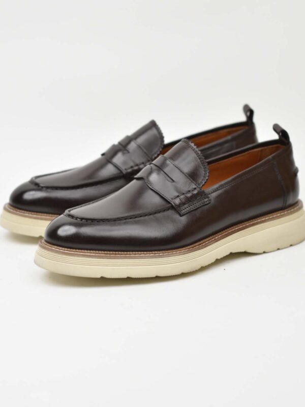 Penny Loafer-Cream Sole Brown 266-07K