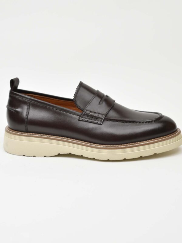 Penny Loafer-Cream Sole Brown 266-07K