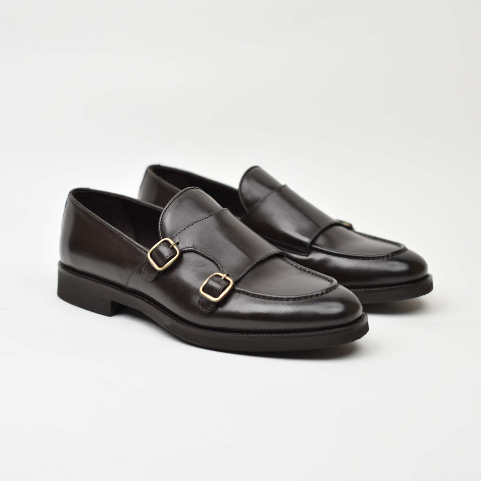 Double Monk Strap-Brown 138-03K - Image 1